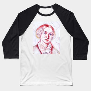 George Eliot Portrait | George Eliot Artwork Line Art Baseball T-Shirt